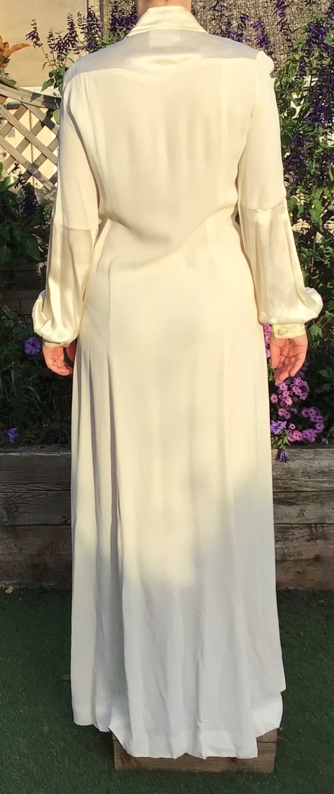 Rare Vintage Ozzie Clark for Radley Moss Crepe and satin Wedding dress image 7