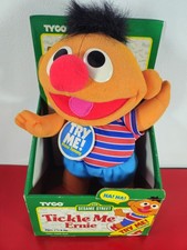 Vintage 1996 Tyco Tickle Me Ernie Laughing Talking Vibrates Plush Sesame Street