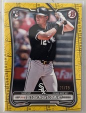 2026 Bowman Colson Montgomery #/75 Yellow Pattern Chicago White Sox RC Rookie