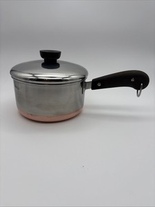 Vintage Revere Ware Pre-1968 Saucepan 1.5 Qt Copper Bottom w/ Lid