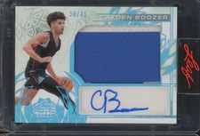 2025 Leaf Trinity Platinum Cayden Boozer 38/45 Auto Autograph Jersey