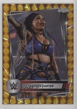 2025 Topps Chrome WWE Gold Geometric Refractor 6/50 Kayden Carter #186 1co7