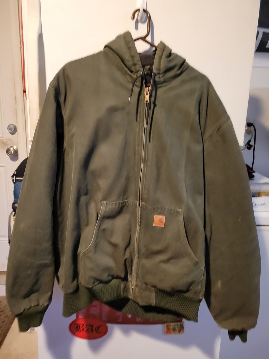 Mens XL Tall Carhartt Active Jacket, Moss Green. Excellent