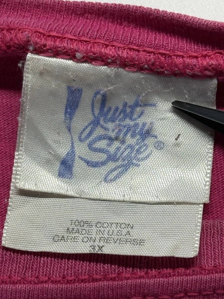 Camiseta rosa vintage JMS 3X gato mariposa gráfico floral hecha en EE. UU. Foto 3 de 4