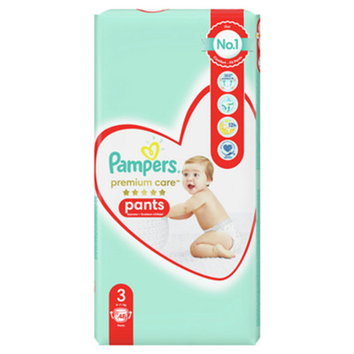 8001090759795 Pampers Premium Care Pants, rozmiar 3, 48 pieluchomajtek Procter &