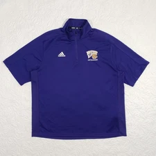 Western Illinois Leathernecks 1/4 Zip Pullover Shirt Mens XL Purple Adidas