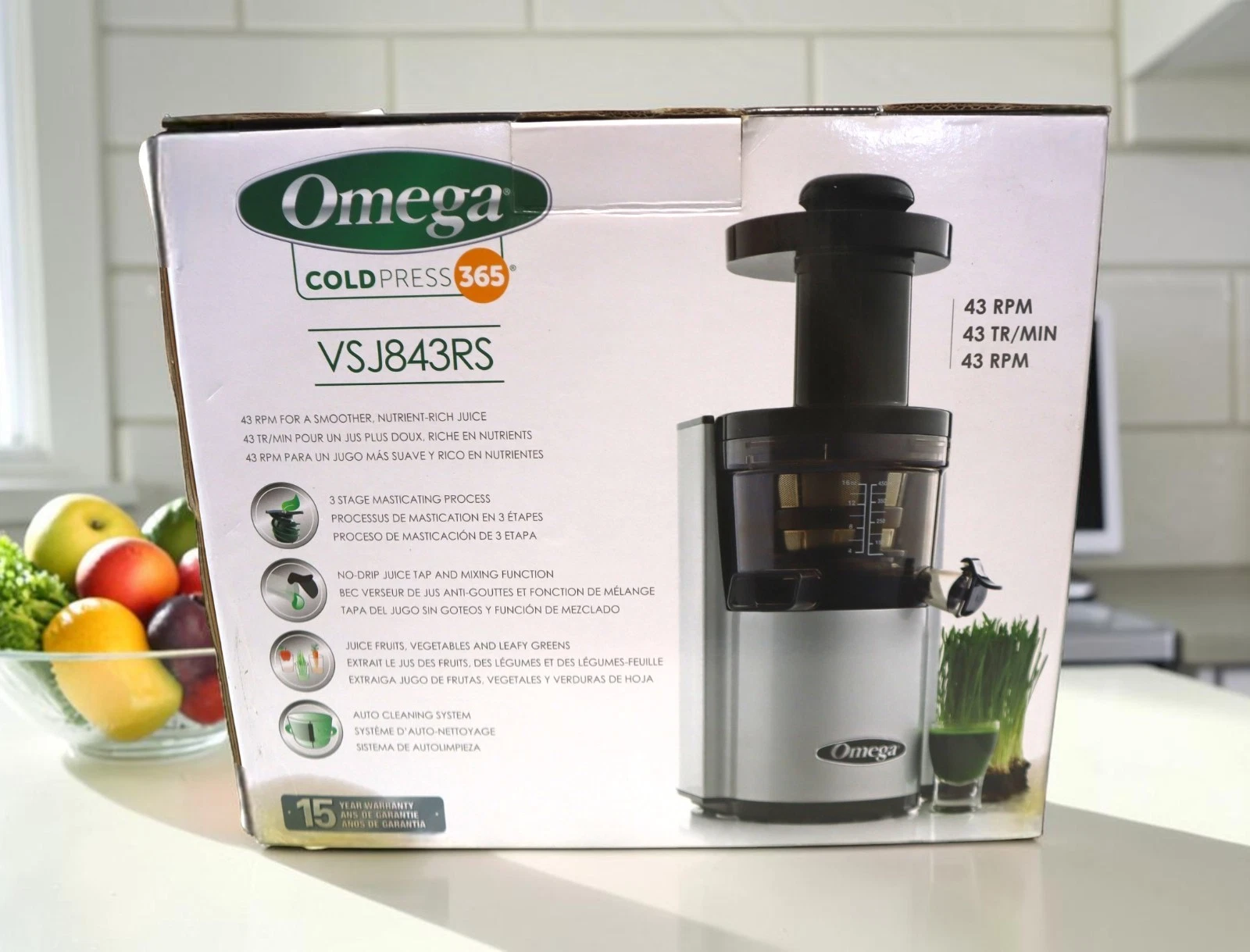 OMEGA VSJ843RS Cold Press Juicer Low Speed Masticating 43 RPM Silver OPEN BOX
Opens in a new window
