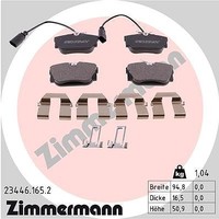 Zimmermann Bremsbelagsatz, Scheibenbremse Hinterachse U.A. FüR Fiat, Ford, Seat