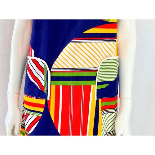 Hecho a mano Vintage años 60 Mod Shift Dress, bloque de color geométrico... - Imagen 2 de 10
