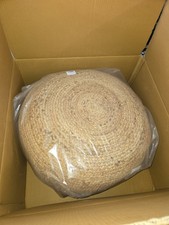 Braga Jute Natural Pouf 29"x29"x11" By Villa Classic Home New HandCrafted