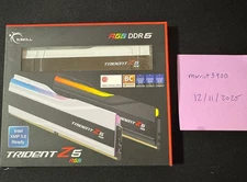 G.SKILL Trident Z5 RGB 32GB (2 x 16GB) PC RAM DDR5 6400 CL32-39-39-102 XMP White