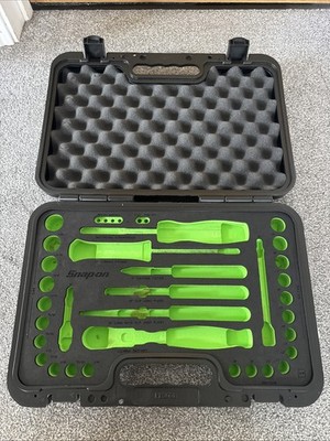 Snap On Aufbewahrungskoffer für 3/8 Ratschen Steckschlüssel Zange und Schraubendreher in grün NEU