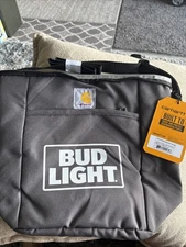 This is a Carhartt backpack cooler with Bud Light branding.￼ Vertical 12 Can New