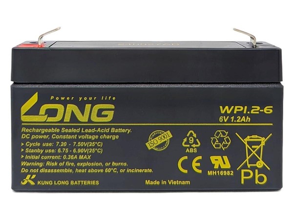Akku Kompatibel Np 1,2-6 6V 1,2Ah Agm Blei Vlies Accu Wartungsfrei Batterie-image