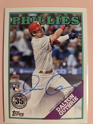 2023 Topps Series 2 - 1988 Topps Baseball Autographs Dalton Guthrie #88BA-DGU...