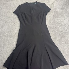 Lauren Ralph Lauren Women's 8 Black Fit and Flare Dress Open Chest Zip Back