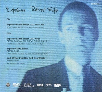 ROBERT FRIPP EXPOSURE [CD/DVD] NEW CD & DVD