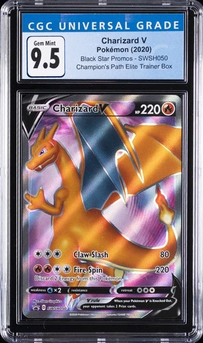 2020 POKEMON BLACK STAR PROMOS #SWSH050 CHARIZARD V CGC 9.5
