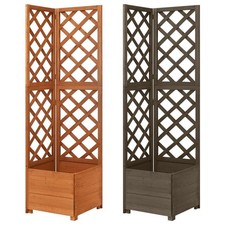 Wooden Corner Lattice Planter Trellis Flower Plant Climbing Support Box Garden