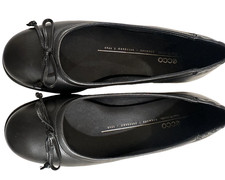 NEW 160 ECCO Sculpted LX Ballet Flat Shoes Black EU 37 US 6-6.5 Slip on