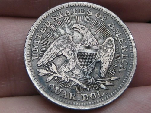 1853 P Seated Liberty Quarter- Philadelphia, Arrows and Rays- VF/XF Details