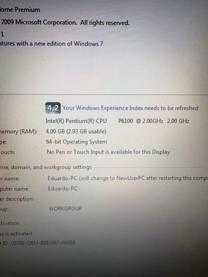Dell Inspiron N4010 - Para piezas/reparación - Sin batería Intel Pentium P6100 4 GB de RAM Foto 4 de 4