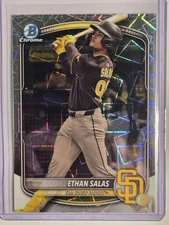 Ethan Salas 2025 Bowman Chrome Velocity Refractor San Diego Padres #BCP-169