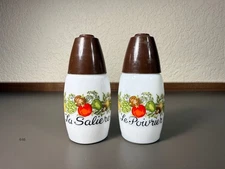Corning Spice of Life Gemco La Saliere le Poivrier Salt Pepper Shakers