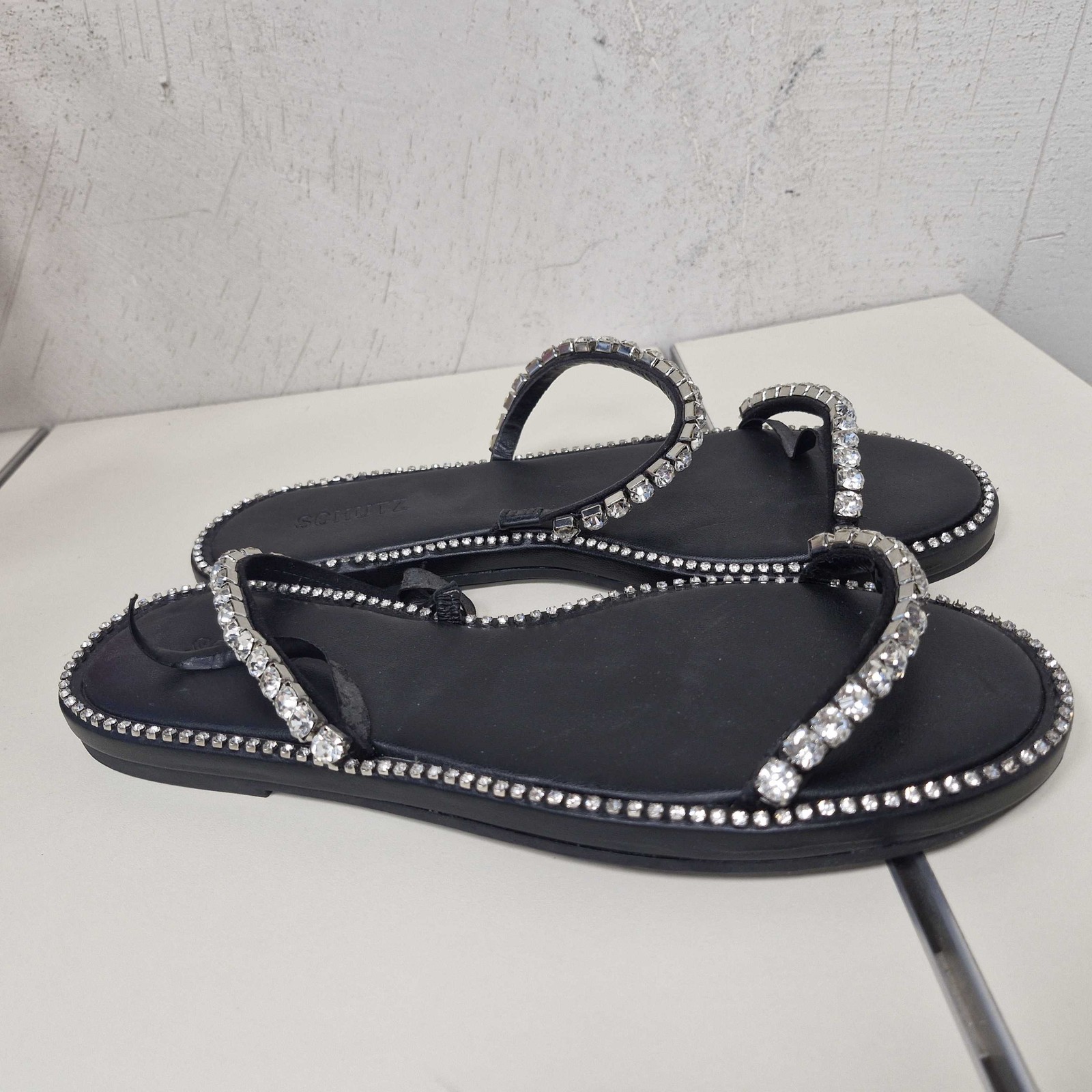 SCHUTZ Women Ada Sandals Black/Silver Size EU 39.5 RRP £135 image 3