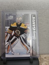 Jeremy Swayman 2021-22 Upper Deck Series 1 Young Guns Rookie Card RC #226 Bruins. rookie card picture
