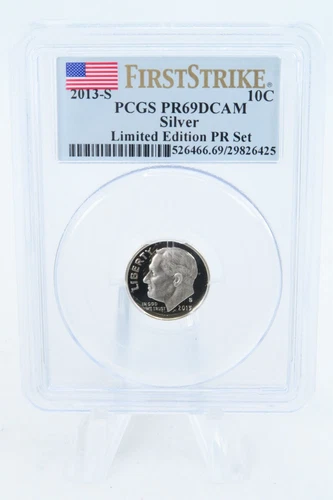 2013-S PCGS PR69DCAM Silver First Strike Roosevelt Dime Proof 10C