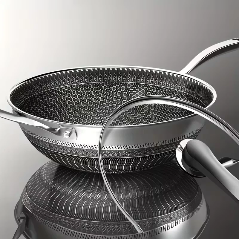 Wok Pan, Nonstick 13.3 Inch Wok with Lid, Induction Non Stick Stainless Steel
Opens in a new window