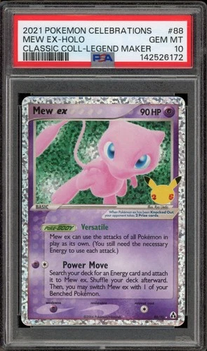 Pokemon Mew ex Celebrations Classic Coll. Legend Maker Holo Rare #88 PSA 10