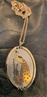 VINTAGE  DAMASCENE Peacock And  Flowers Etched Detailed NECKLACE — photo 3