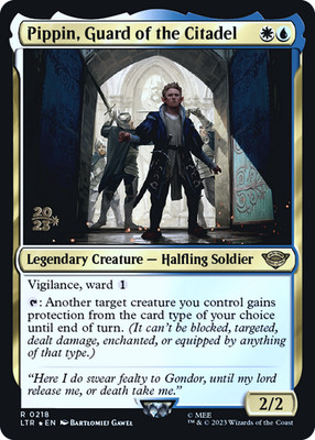 Pippin, Guard of the Citadel Prerelease FOIL LOTR Tales of Middleearth NM