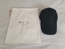 $1400 Loro Piana Black Wool Cashmere Baseball...