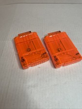 NERF Dart Gun 6 Round Ammo Magazine Clip LOT of 2 N-Strike Elite ORANGE