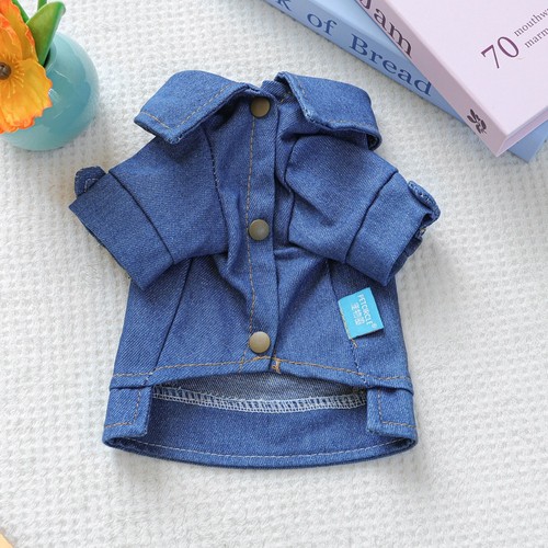 Blue Dog Denim Clothes Cute Pet Costumes Creative Dog Hoodie Pet Supplies - Picture 9 of 16