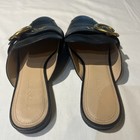 Coach Sullivan C Buckle Black Leather Loafer Slides Slip On Size 9 — photo 4