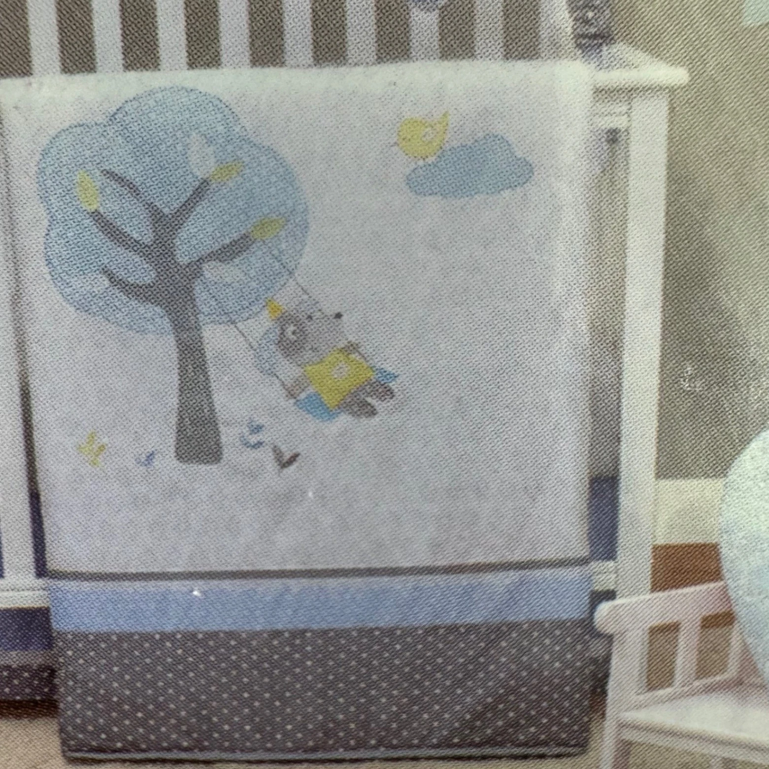 Optima Baby 6 Piece Nursery Bedding Set SZ-CF-637 Grey Blue Tree Woodland New