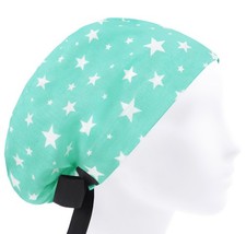 Scrub hat, cotton scrub cap, scrub hats for women, surgery caps stars