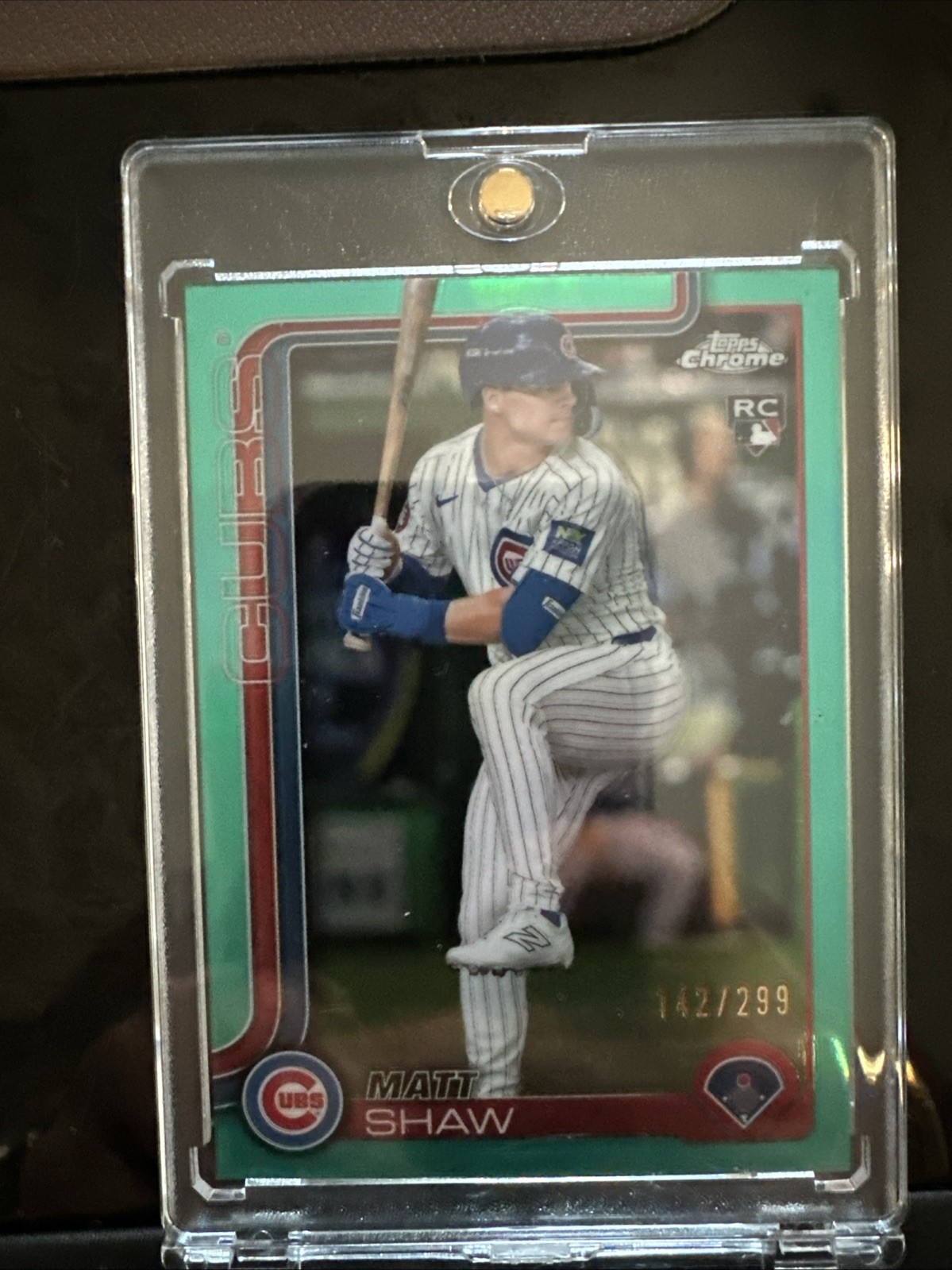 2025 Topps Chrome - Matt Shaw #219 Teal Refractor /299 (RC)
