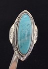 VNT Old Pawn Native American Sterling Turquoise Thunderbird Knuckle Ring sz7 — photo 10