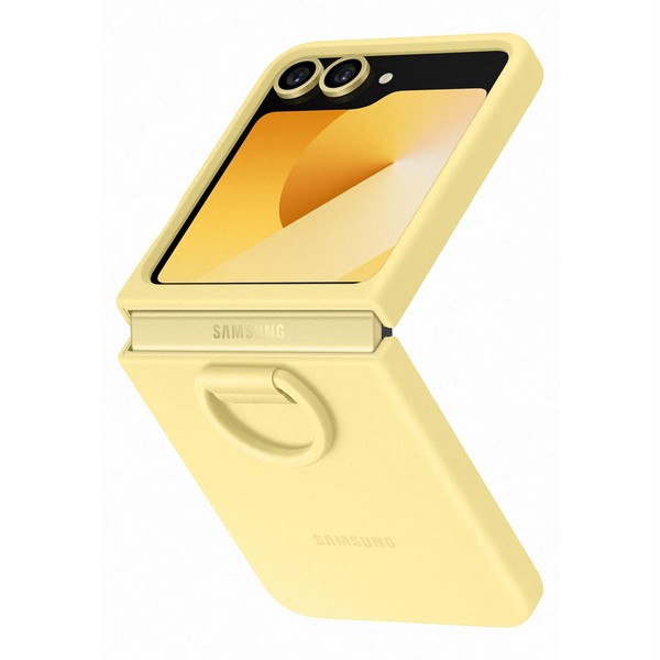 Original Silikon Cover Ring Samsung Galaxy Z Flip 6 / Flip 7 Fe - Yellow-image
