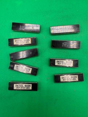 Lot of 8 Intel 8035 357-3137-001 Vintage DIP Microprocessor IC Chips RE