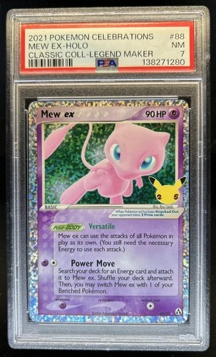 2021 Pokemon SWSH Celebrations Mew ex Classic Collection #88/92 PSA 7