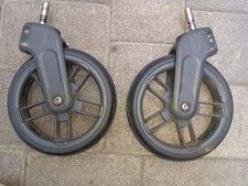 TWO 2 UPPAbaby Cruz V2 2020 Stroller Replacement Front Wheels. DARK GRAY