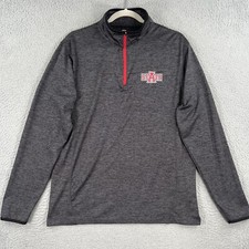 Arkansas State Red Wolves 1/4 Zip Pullover MENS Small Gray Stretch Polyester