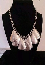 Bijou Terner -Vintage Silver Tone -Choker Necklace