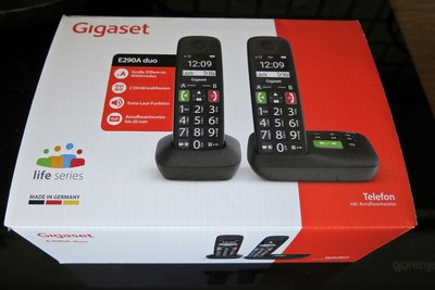 Gigaset E 290 Duo 2 schnurlose Telefon Anrufbeantworter Seniorenfreundlich